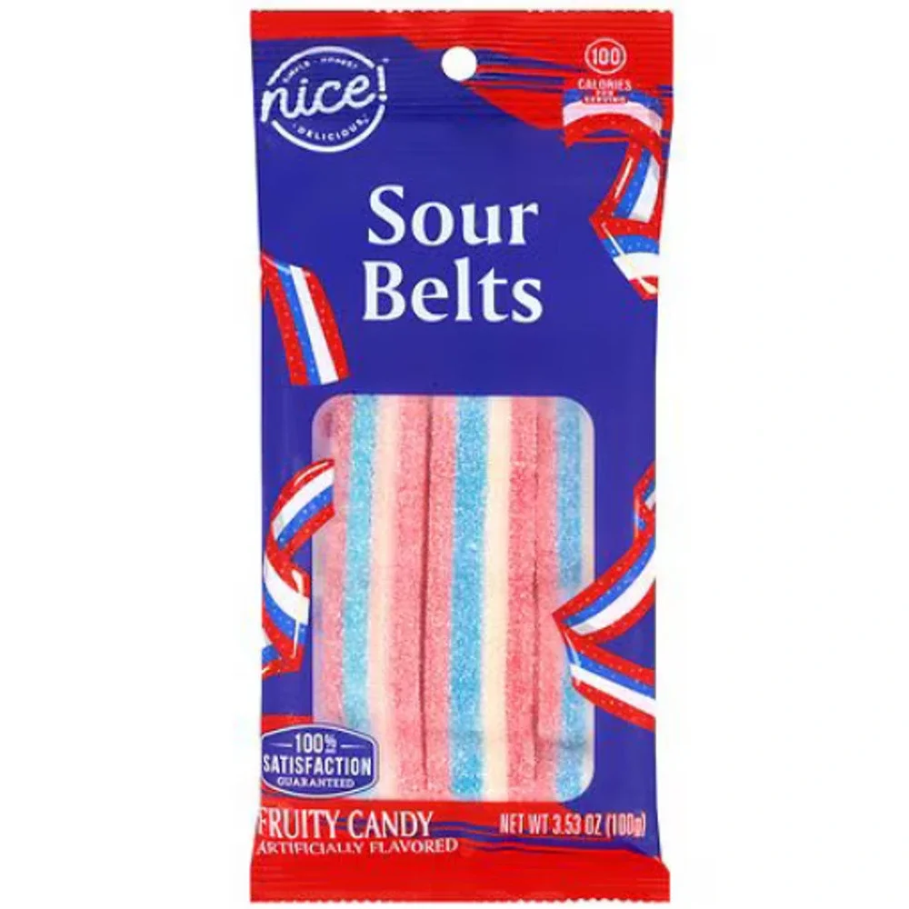 Nice! Sour Belts Candy Walgreens Viral Candy TikTok 3.53oz Bag